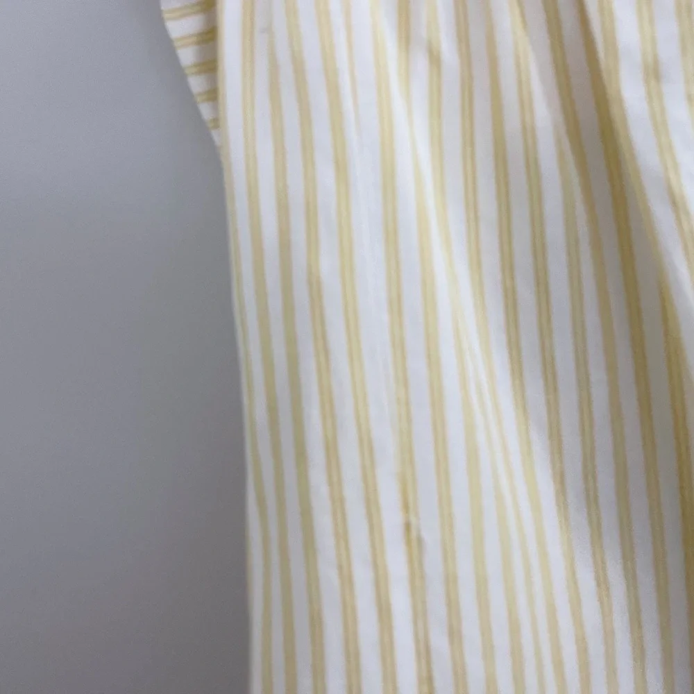 Anthropologie Maeve Off the Shoulder Top Yellow Festival Puff Sleeves Coastal